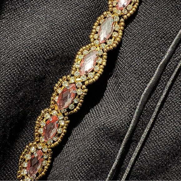 Pink and Gold Textured Hair Accessory - Picture 3 of 3